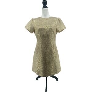 NWT LOFT Gold Brocade Mini Dress - Perfect Holiday/Party Dress